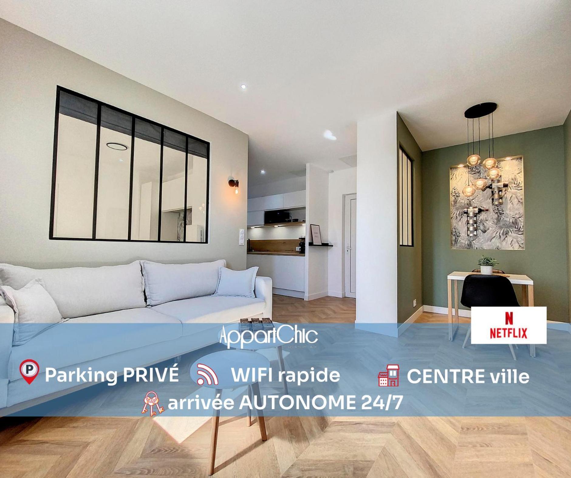 Appartchic - Appartement Standing - Plein Centre & Parking Prive Créon 외부 사진